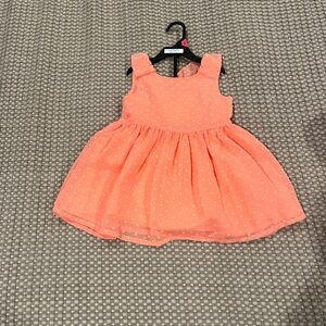 Carters Coral Kids Dress with matching bloomers